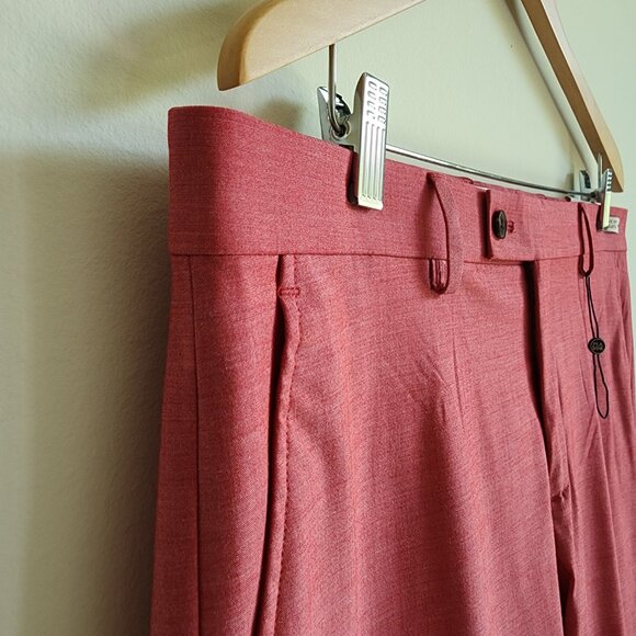 36x34 Rose Pink Pants New Jos A Bank Skinny Fit Pant Polyester Nwt Mens Magenta - Picture 13 of 17